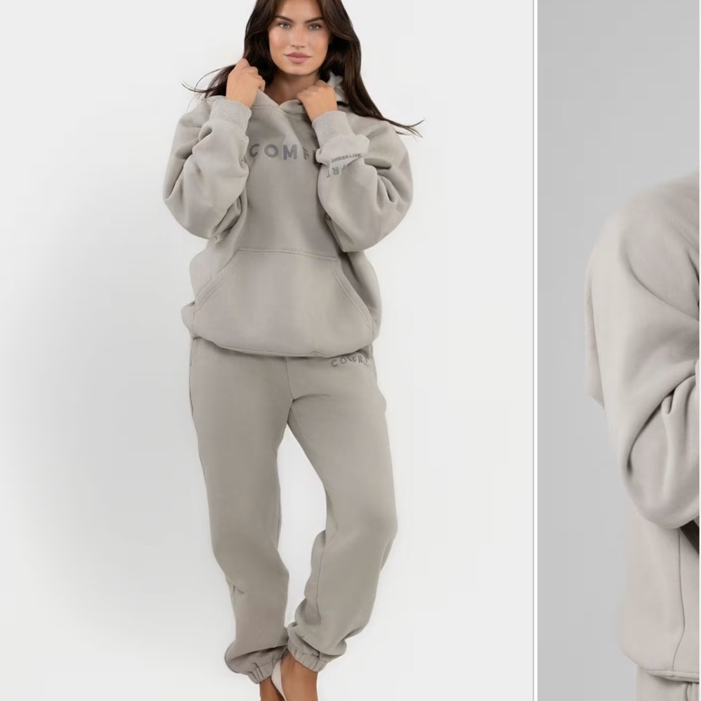 Brand new Comfrt Minimalist Hoodie + Sweatpants set in Cement size small